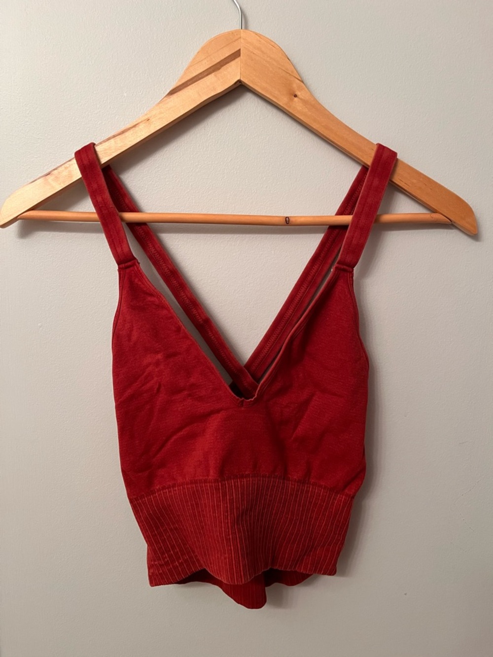 Free People Movement Good Karma Cropped Tank in Burgundy, XS/S
